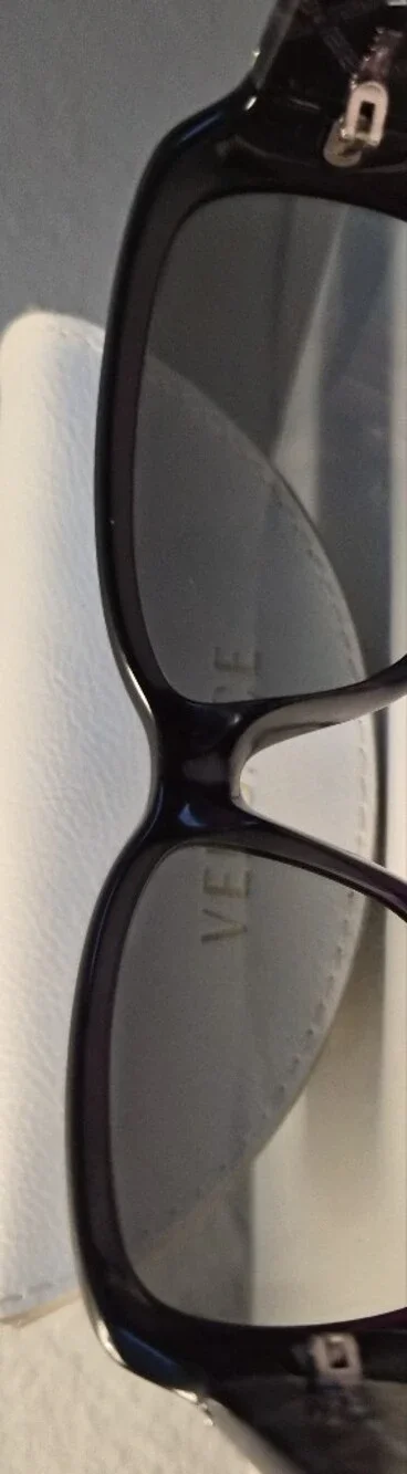 Early 2000s Versace Women's Y2K Dark Brown Sunglasses with case MOD. 4132-B